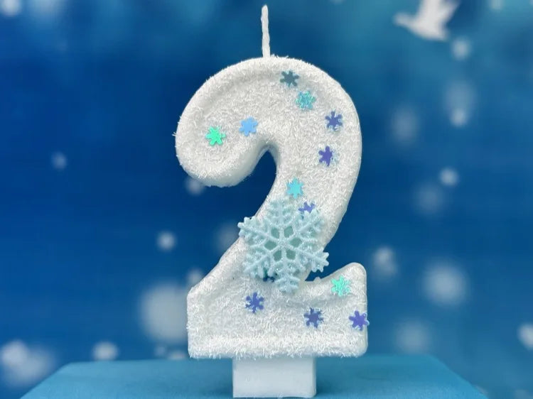 Frozen Birthday Candle for Cakes 0-9 Number Princess Cake Candle Party Decor Snowqueens Birthday Candle for Girl