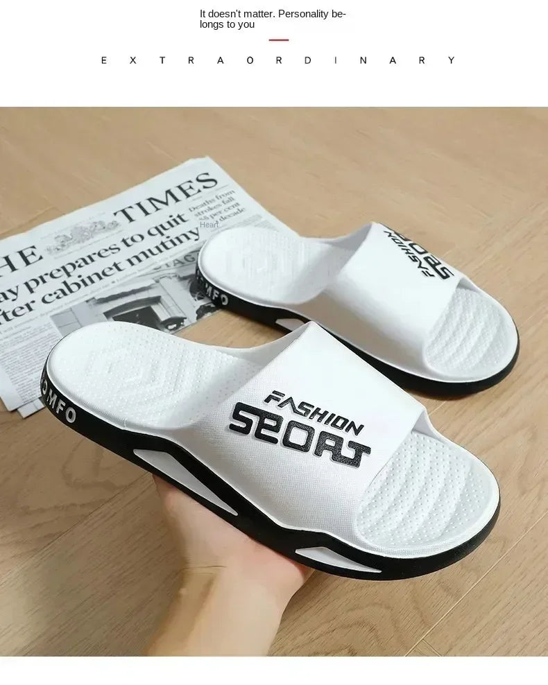 Men's Bathroom Non-slip Summer Fashion Flip-flops Women Couple Shoes Indoor Home Sandals Men's Slippers for Summer Outdoor Wear