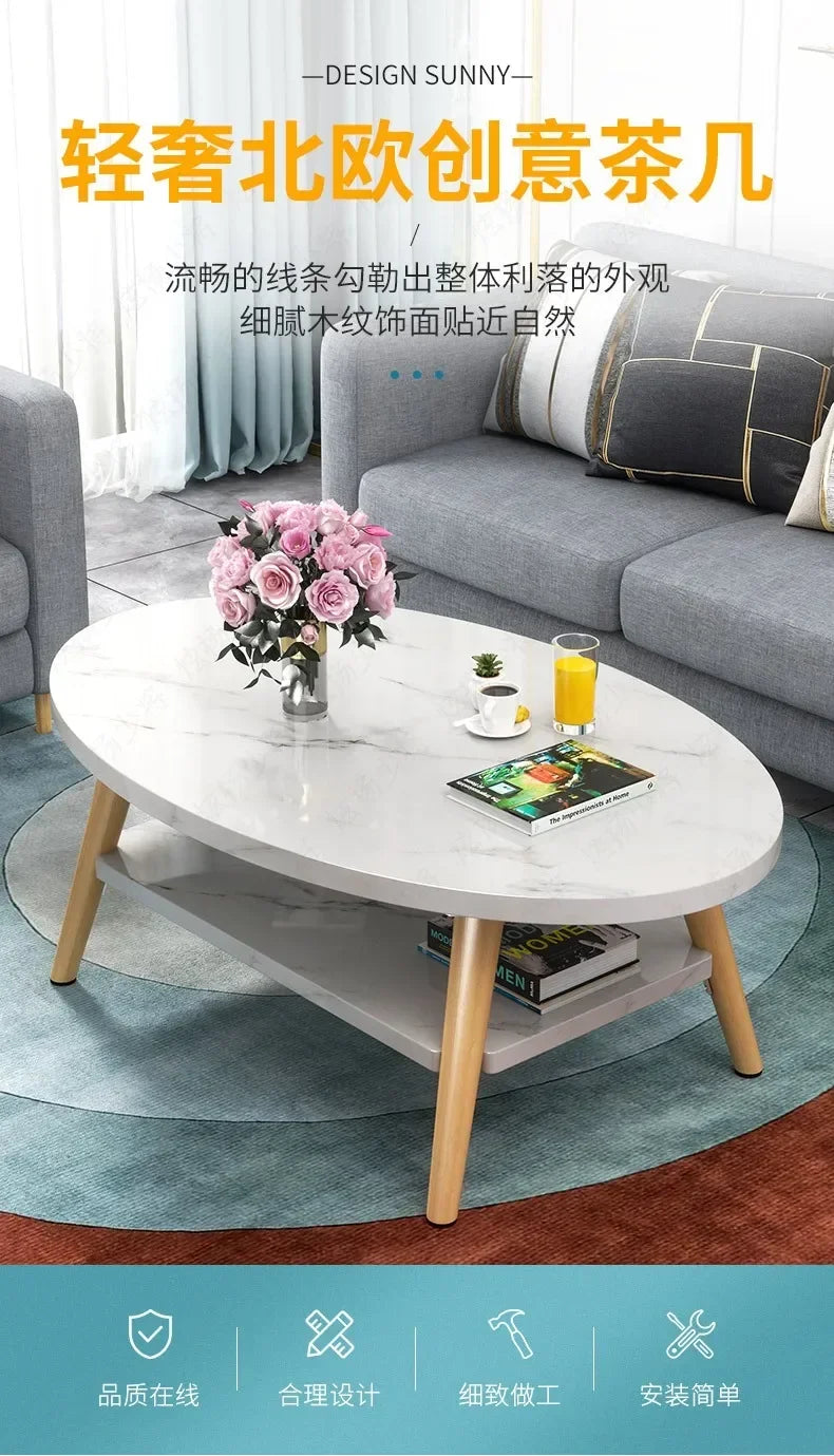 Tea table simple modern balcony sofa side simple household living room small round corner table Nordic bedside small round table