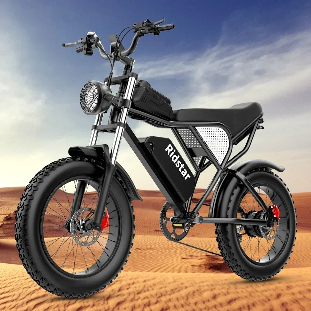 Electric Bicycle 2000W Powerful Motor 52V40AH Removable Battery Oil Brake 20*4.0inch Fat Tire Ebike Snow Mountain Electric Bike