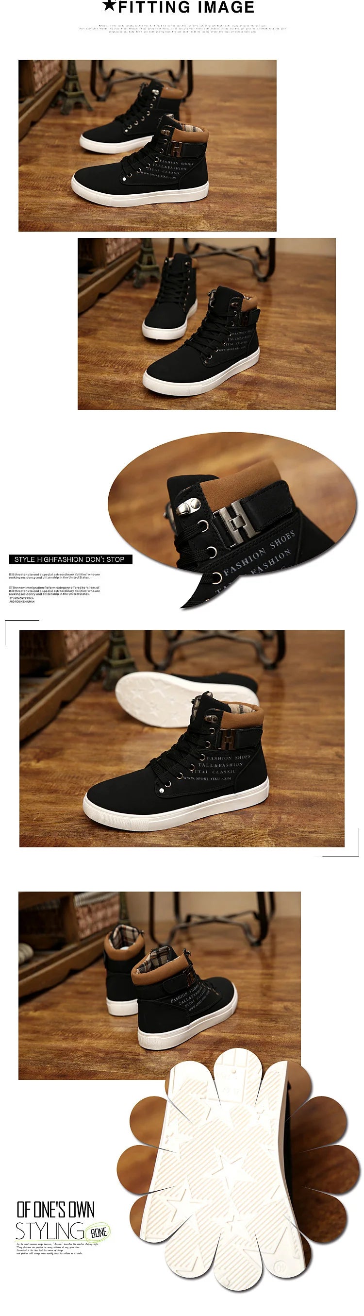 2024 Fashion Men Casual Shoes High Top Canvas Shoes Sneakers Man Lace-Up Breathable Trainers Men Baskets Basic Flats Shoes