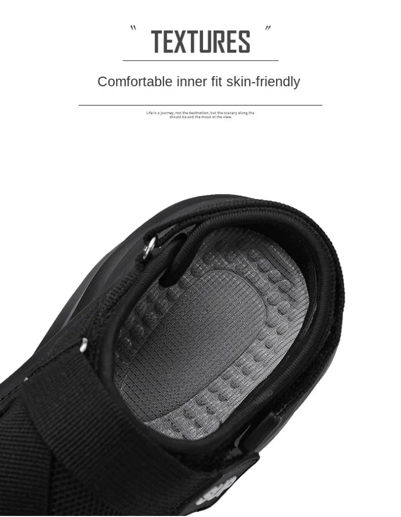 Sandals for Men Summer Cave Casual New Baotou Sports Shoes Men's Water Proof Sandals for Male Beach Shoes Platform Sandals 슬리퍼44