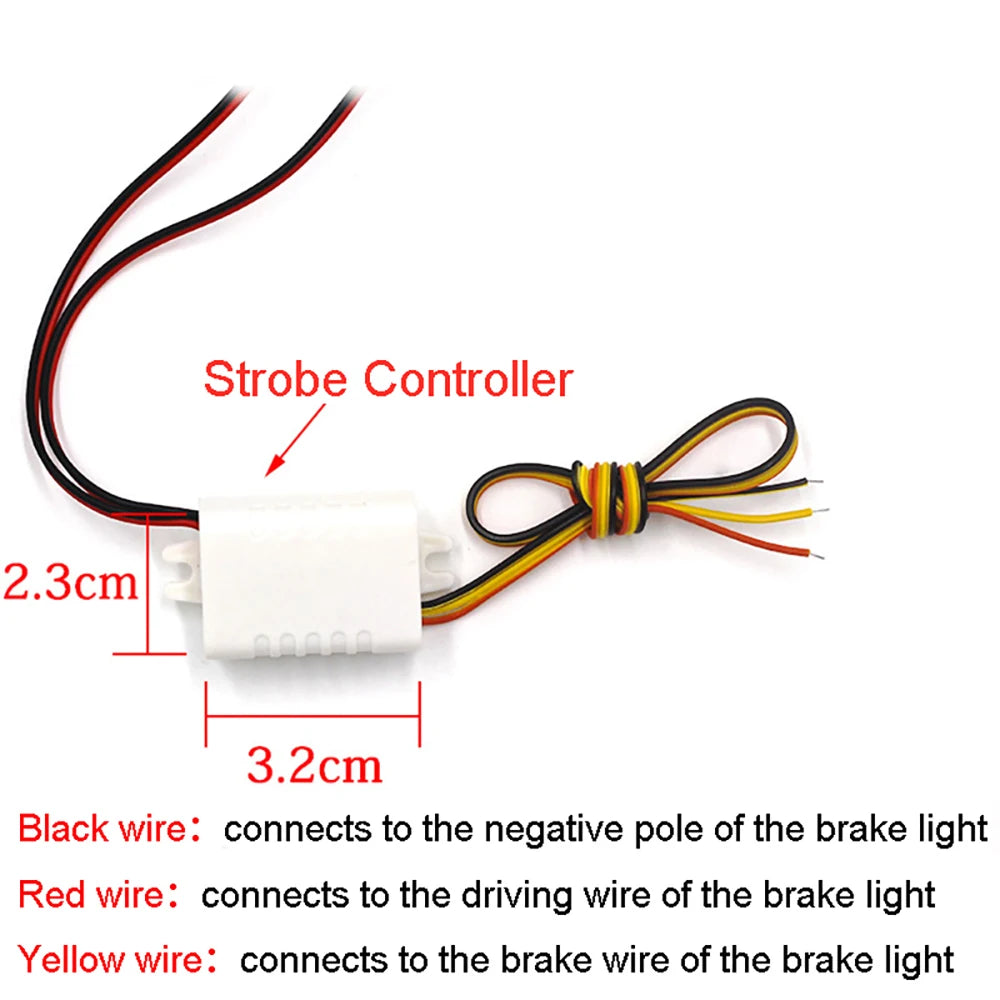 5/6LED 12V Police Strobe Light Flashing Warning Rear Brake Signal LED Lights Auto Ambulance Flash light Emergency Parking Lamp