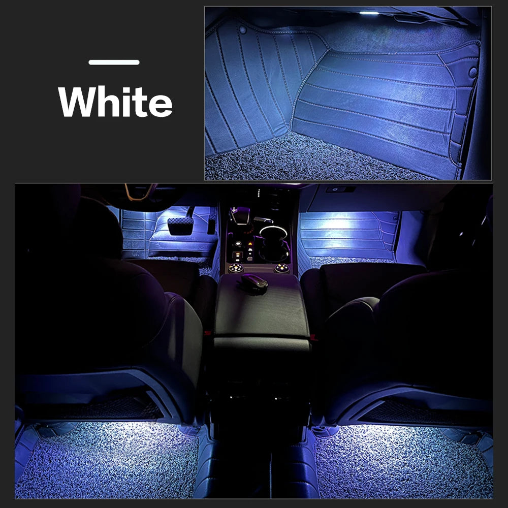 LED Car Footwell Light Bulb Interior Atmosphere Lamp Decorative Accessories For VW Tiguan MK1 MK2 2007- 2022 2021 2020 2019 2018