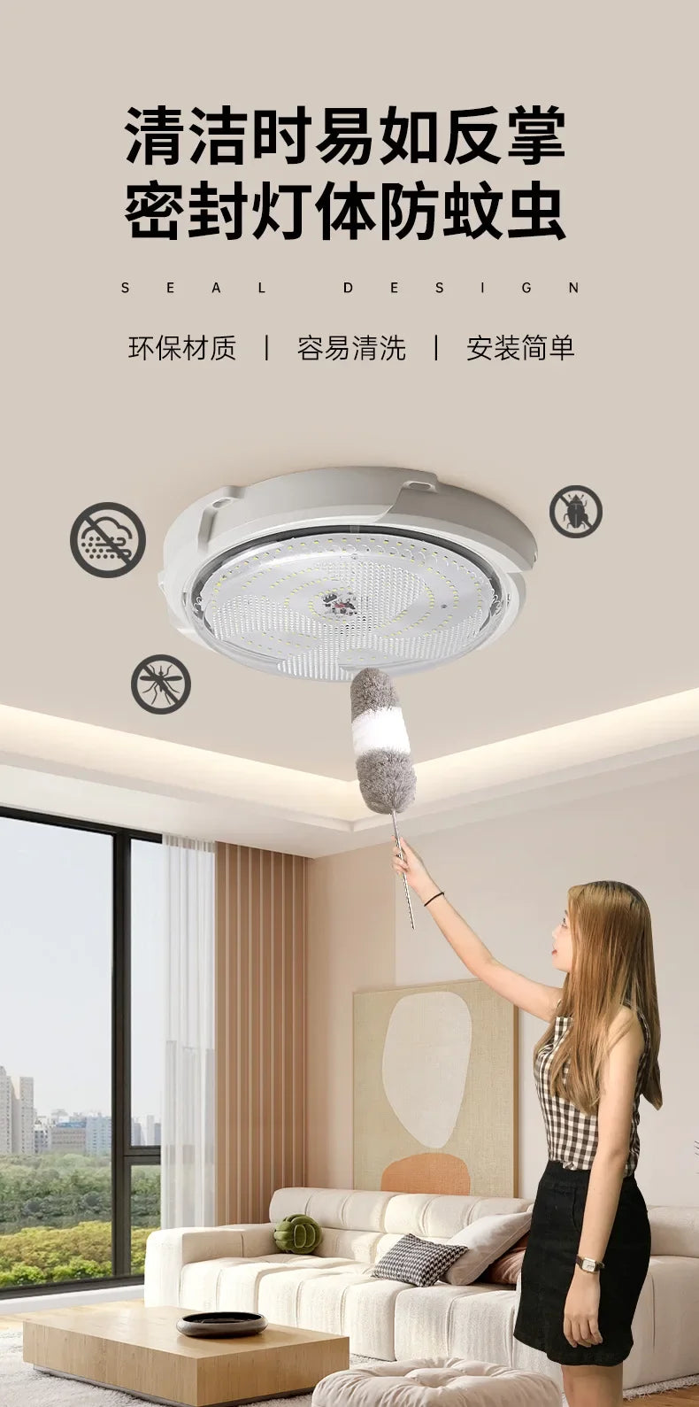 New Solar Ceiling Lamp Household Power-saving Waterproof Balcony Aisle Lamp Rural Villa LED Solar Intelligent Light Control Lamp