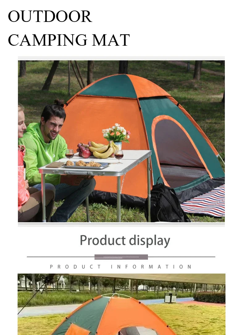 Portable Hand Throwing Tent Outdoor Camping Folding Fully Automatic Tent 3-4 People Beach Easy Quick Opening Two People