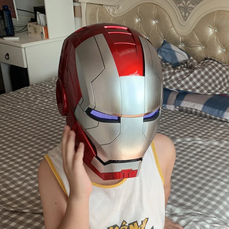 Marvel MK5 Helmet Cosplay Iron Man Electric Multi-piece Opening And Closing Voice Control Eyes Model Toy For Children Adult Gift