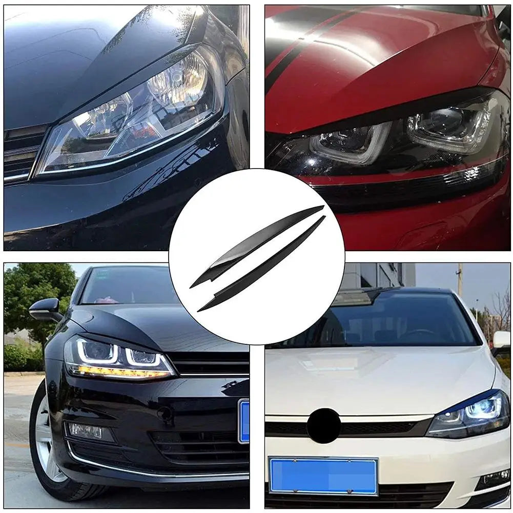 Auto Headlight Trim Lamp Eyebrow Headlight Cover Trim Decoration for VOLKSWAGEN VW Golf 7 MK7 Car Accessories