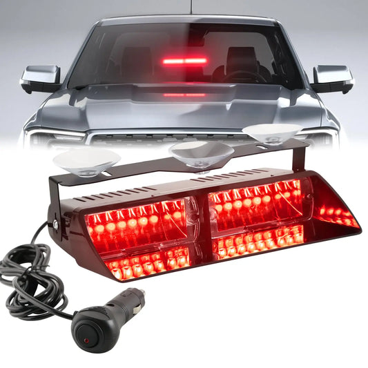 16LED Car LED Strobe Lamp 18 Model Police Lights Red/Blue Signal Lamp Flash Dash Emergency Flashing Windshield Warning Light 12V