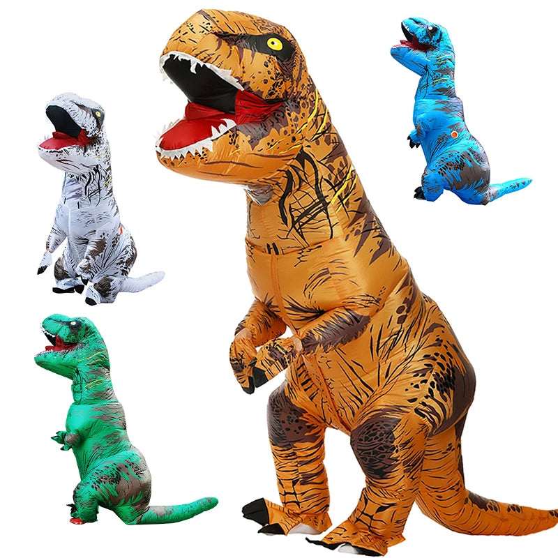 Halloween Mascot T-Rex Dinosaur Inflatable Costume Cartoon Doll Props Cosplay for Adult Kid Cosplay Christmas Funny Suits