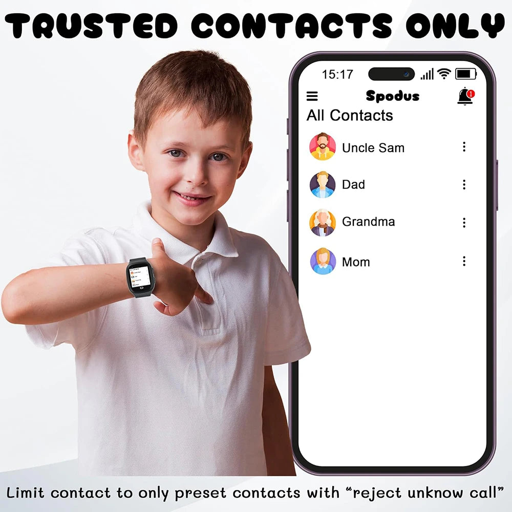 4G Kids Smart Watch Video Call Phone Watch Waterproof Monitor GPS SOS SIM Location Monitor Children Boy Girl Smartwatch Gifts