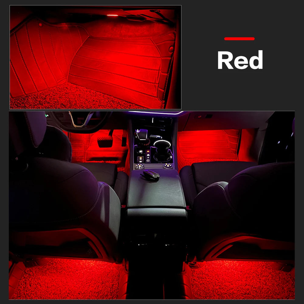 LED Car Footwell Light Bulb Interior Atmosphere Lamp Decorative Accessories For VW Tiguan MK1 MK2 2007- 2022 2021 2020 2019 2018