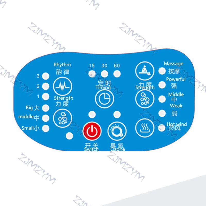 Home Ultrasonic Spa Machine Bubble Bath Spa with Warm Air PVC Mat AC110-120V/AC220V-240V 50HZ-60HZ 700W 75L/S