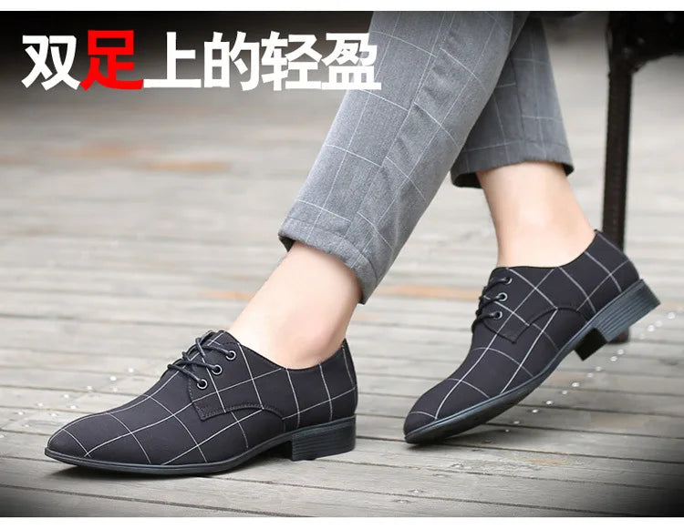 Mens Dress Shoes Summer New Men's Plus Size Casual Shoes Breathable Pointed Toe Old Beijing Cloth Shoes Canvas Leather Shoes