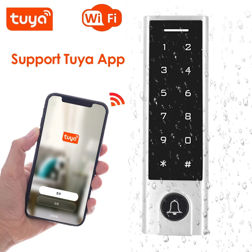 H3 / HF3 Tuya 2.4G Wifi Fingerprint Keypad 125Khz RFID Access Controller Waterproof Remote Control Anywhere Door Access Opener