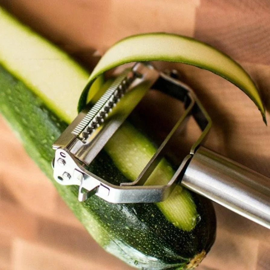 Stainless Steel Potato Cucumber Carrot Grater Julienne Peeler Vegetables Fruit Peeler Double Planing Grater Kitchen Gadget High