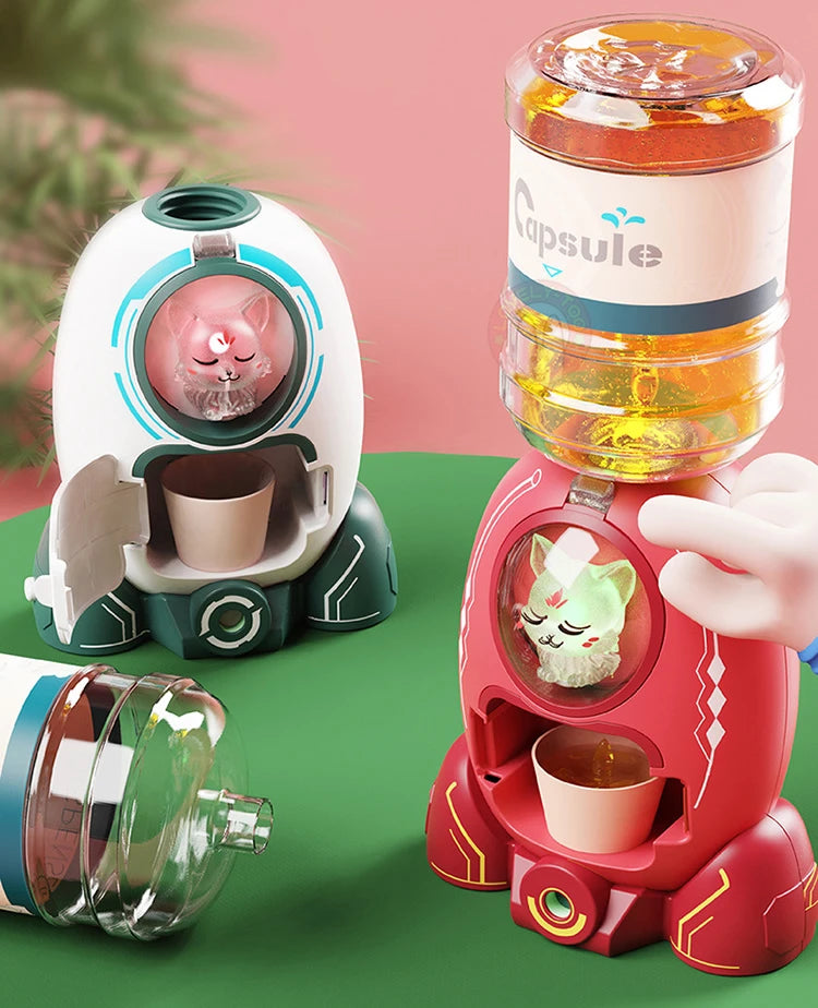 Mini Water Dispenser Children's Play House Toy Gift Juice Milk Dispenser Simulation Cartoon Kitchen Toy Humidifier