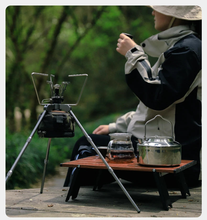 Portable Outdoor Mini Portable Folding Stove Gas Heater Camping Burner Picnic Cooker BBQ Heating Foldable Furance Head