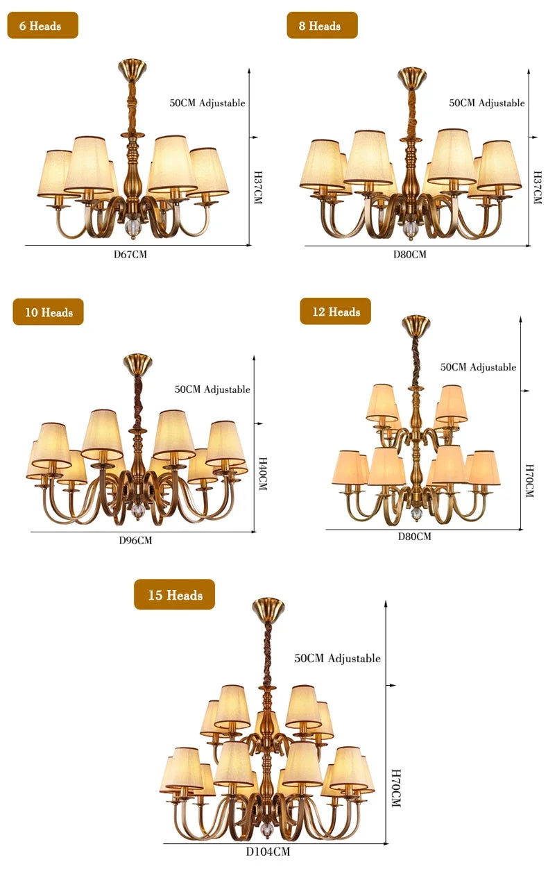 Luxury Classic LED Chandelier Light Living Dining Room Bedroom Hanging Light Home Decor Special Rustic Suspension Luminaire