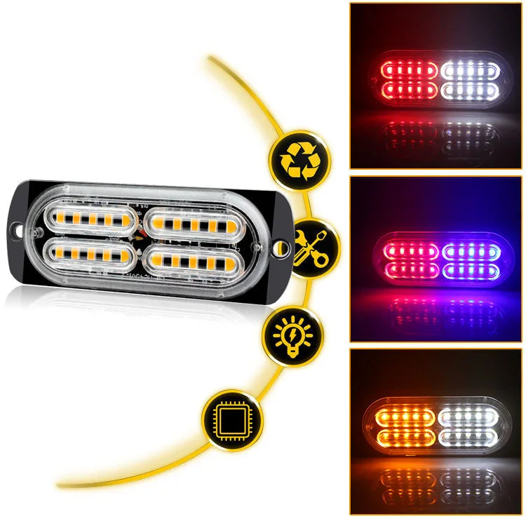 Car 12V 24V LED Signal Light For Car Warning Flashing Firemen Police Emergency Lamp Ambulance Strobe LED Warning Light