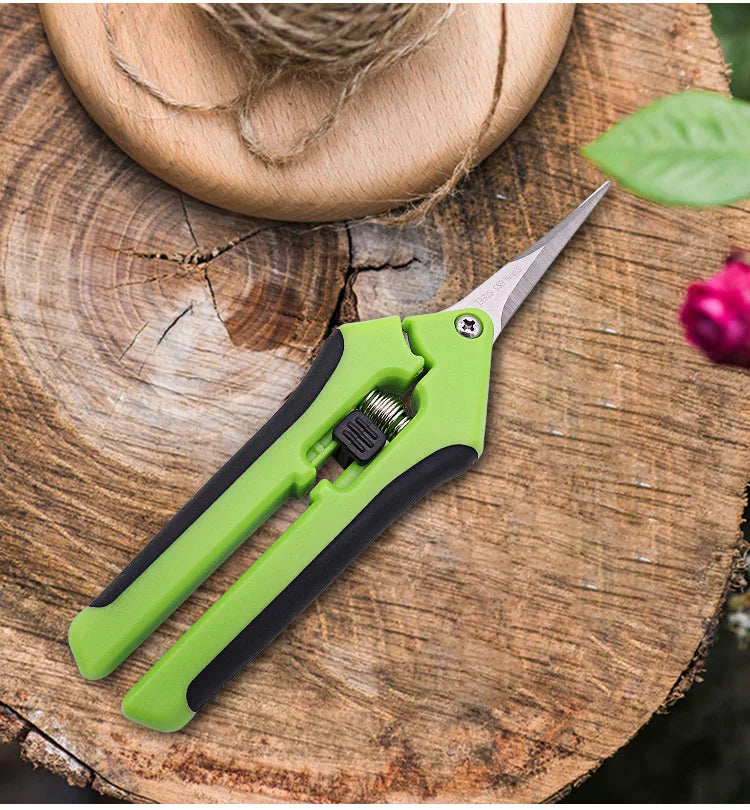 Garden Pruning Shears Stainless Steel Pruning Tools Gardening Tools Scissors Fruit Picking Household Potted Weed Pruning Shears