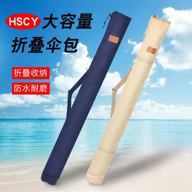 1.3/1.4m Folding Portable Fishing Rod Large-Capacity Bag Fishing Umbrella Bag Thickening Canvas Rod Bag Fishing Gear Accessories