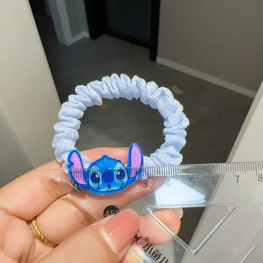 Hot Disney Cartoon Stitch Hair Circle Children's Accessories Cute Kids Headwear Girl Elastic Band Hair Accessories