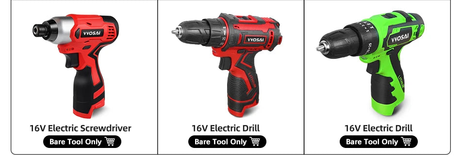 VVOSAI Rechargeable Battery 12V 20V Lithium-Ion Series Cordless Drill/Saw/Screwdriver/Wrench/Angle Grinder Brushless Power Tools