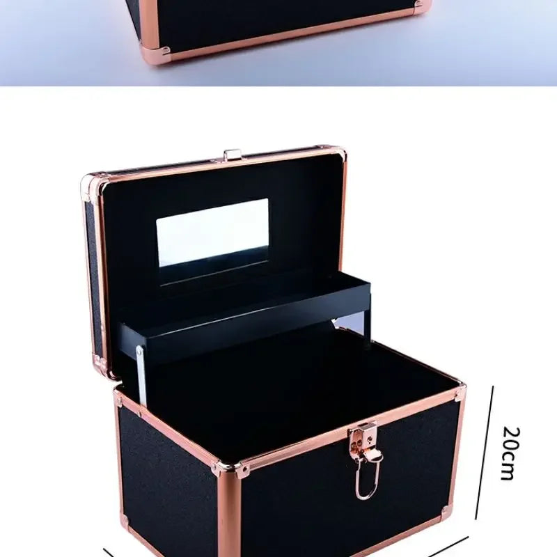 2024 New Professional Brand Makeup Box Artist Beauty Cosmetic Cases Make Up Bag Tattoo Nail Multilayer Toolbox Storage Organizer