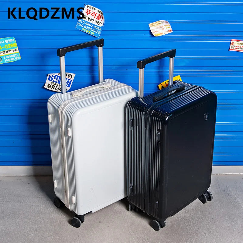 KLQDZMS 20"24"26"28"30 Inch Men's and Women's Suitcase Set with Wheels Rolling Boarding Luggage Girls Carry-on Hand Makeup Bag