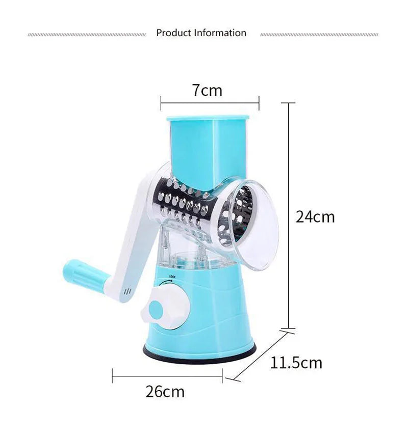 Manual Rotary Cheese Grater for Vegetable Cutter Potato Slicer Mandoline Multifunctional Vegetable Chopper Kitchen Accessories