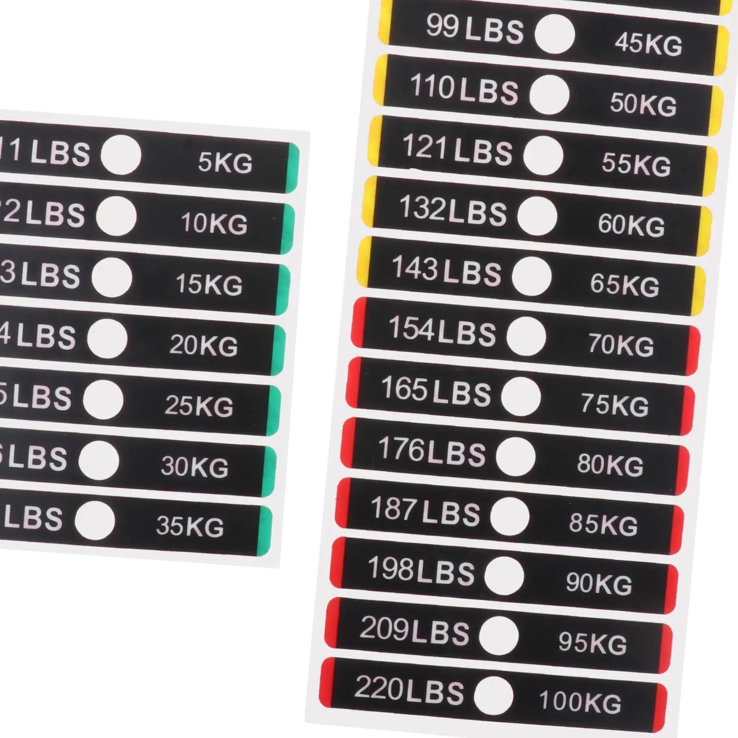 2x Weight Stack Labels Number Stickers 11lbs to 220Ibs Weight Stickers for Workout Fitness Equipment Accessories