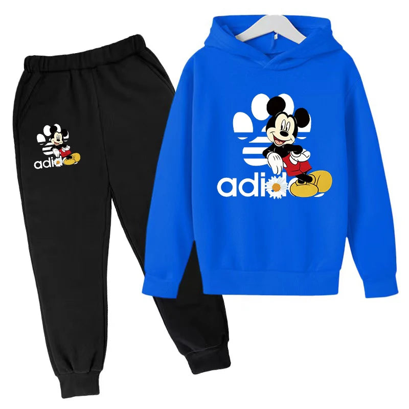 Kids Hoodie Clothes  Mouse Print Boys Girls Toddler 3-12Y Gift Top+Trousers 2P Charming Coat Fashion Casual Sweatshirt Set