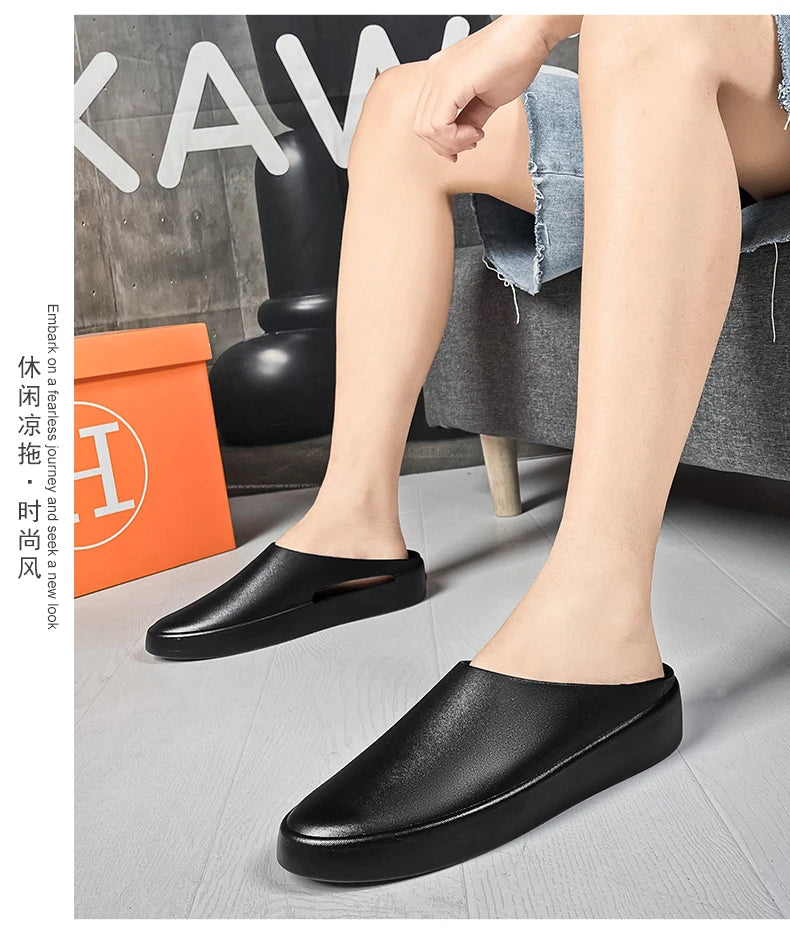 Hot EVA Slippers Men's Casual Shoe Indoor Outdoor Kitchen Slipper Non-slip Waterproof Thick Bottom Mans Sandals Young New Style