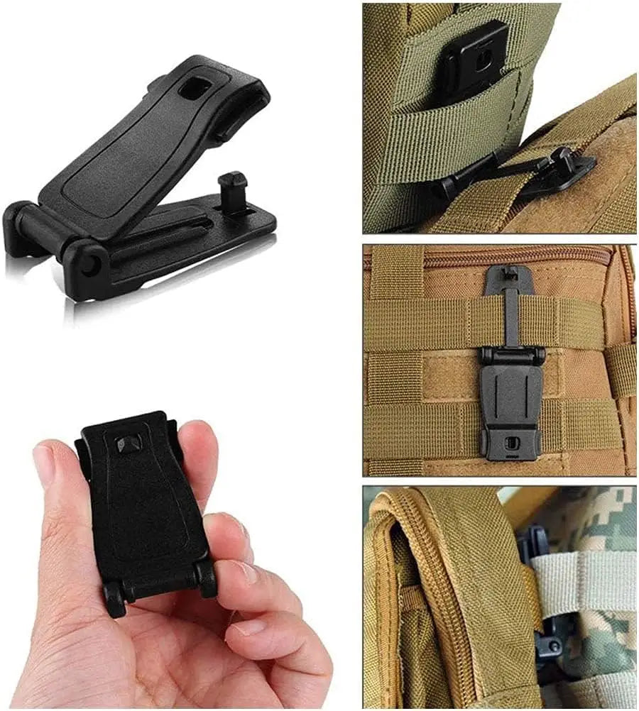 30Pcs Molle Attachments Kit Tactical D-Ring Grimloc Locking Gear Clip Web Dominator Elastic Strings Buckle for 1" Molle Webbing