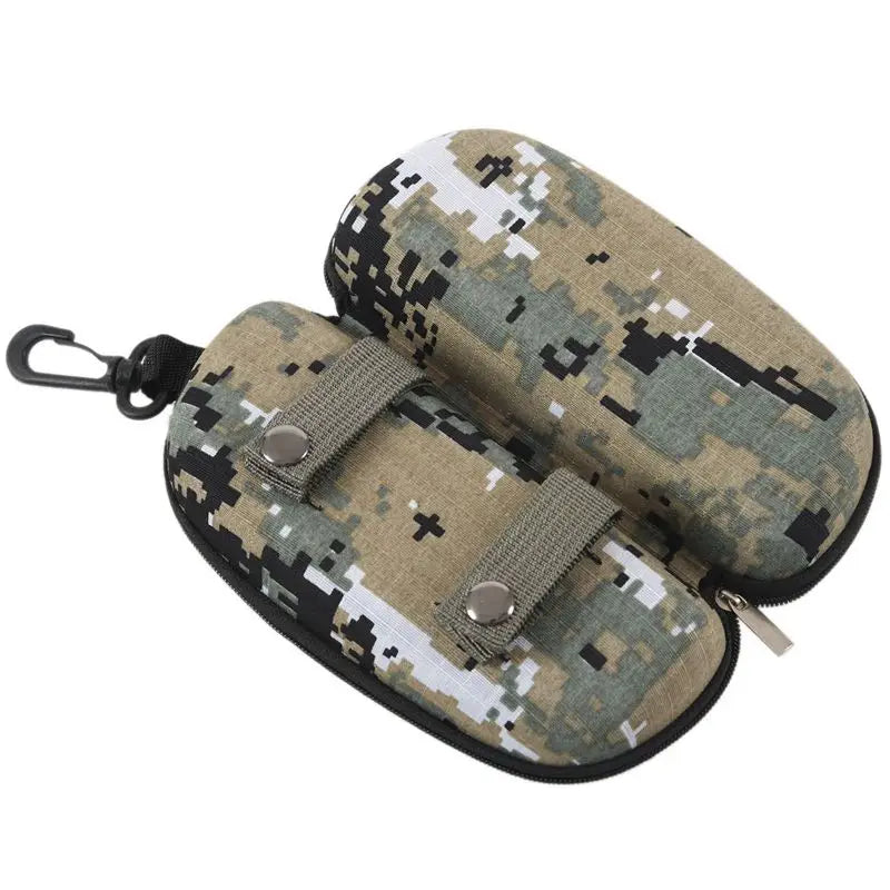 Tactical Camouflage Sunglasses Box Zipper Goggle Box Glasses Storage Case Outdoor Eyewear Accessory Bag Camping Gear