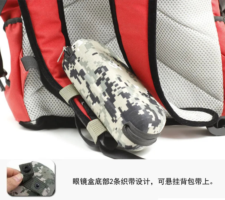 Tactical Camouflage Sunglasses Box Zipper Goggle Box Glasses Storage Case Outdoor Eyewear Accessory Bag Camping Gear