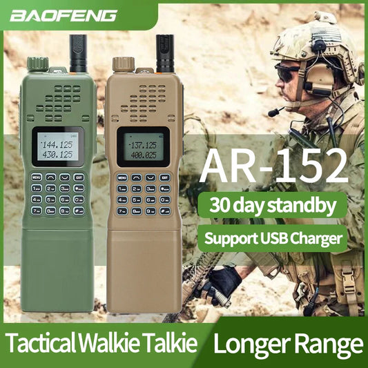 Baofeng AR 152 High Power CS Tactical Game Walkie Talkie Long Range Upgraded UV 5R Portable Two Way Radio for Ourdoor Activities