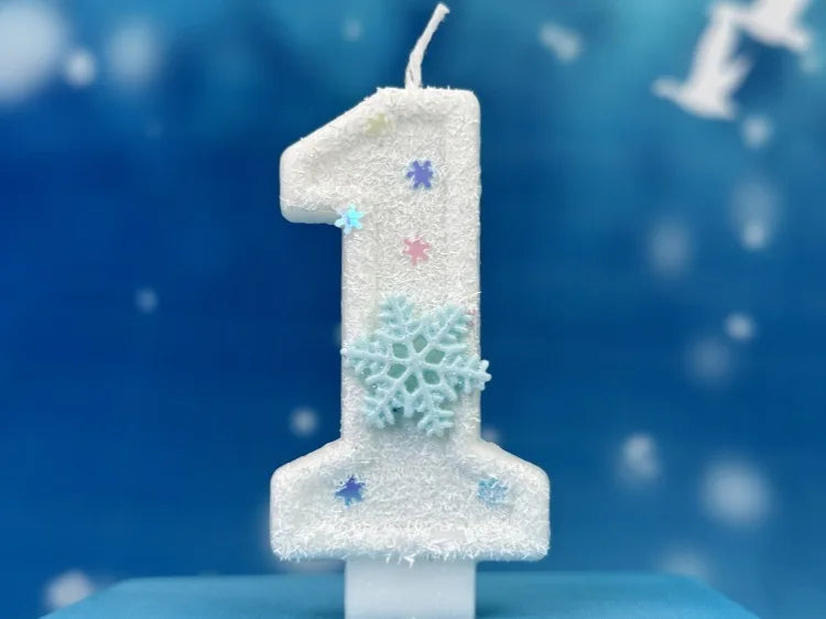 Frozen Birthday Candle for Cakes 0-9 Number Princess Cake Candle Party Decor Snowqueens Birthday Candle for Girl