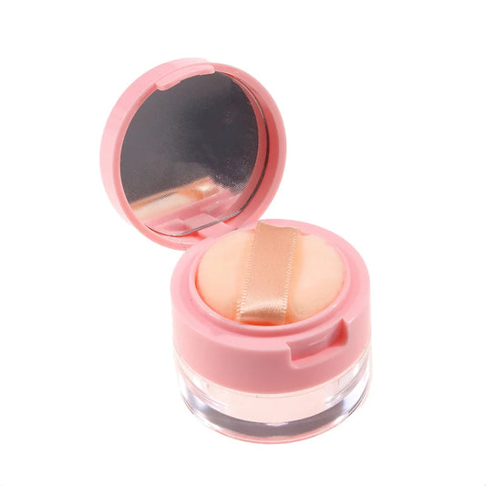 1Pc 3g/5g Portable Powder Box Empty Mini Loose Powder Container With Sieve Mirror Cosmetic Sifter Jar Travel Makeup Container