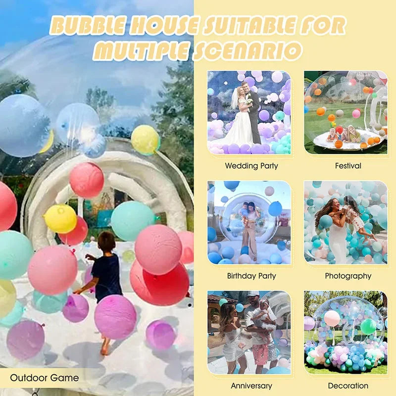 2.5M/3M/3.5M Inflatable Castle Bubble House With Blower Clear Dome Tent Wedding Party Event Photography backdrop Kids toy gift