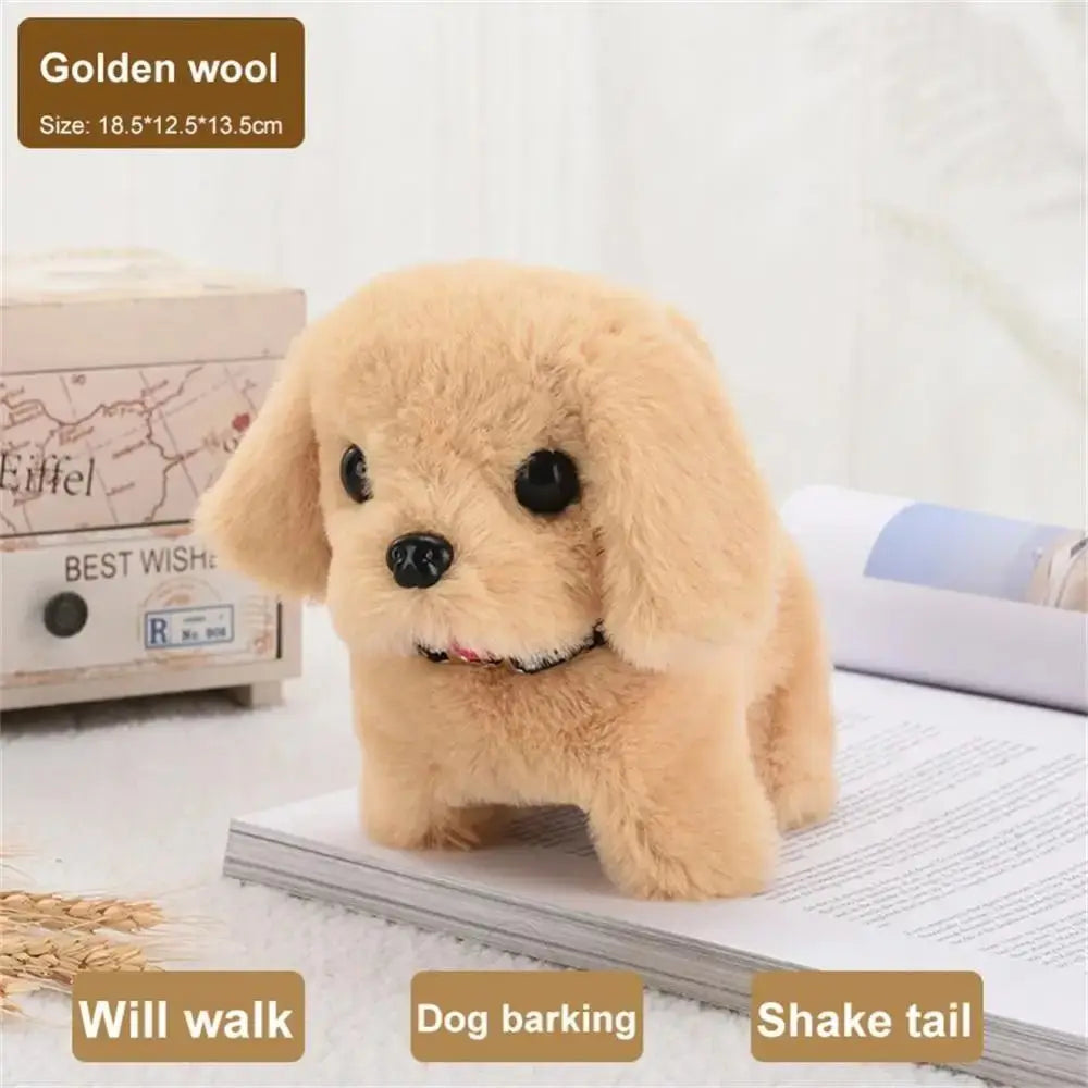 Walk Bark Nod Wag Tail Simulation Electric Dog Plush Electric Puppy Bottom Switch Electric Pet Kids Toys