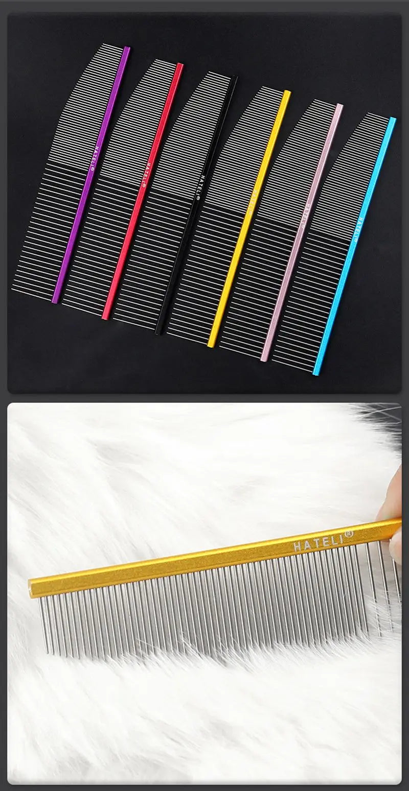 Ultra-light Pet Comb Aviation Aluminum Comb Dog High-end Grooming Comb Cat Dogs Cleaning Brush Pin Comb Hair Brush Dropshipping