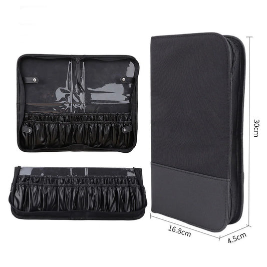 30pcs/40pcs Folding Makeup Brushes Organizer Professional Travel Stand-up Cosmetic Bag Artist Storage Bag (Only Bag)