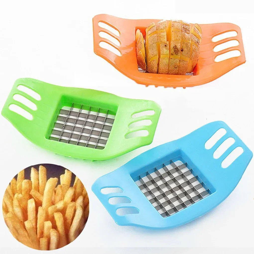 2024 New Cooking  Potato Cutter Gadgets Potato Chip Stainless Steel Vegetable French Fry Chopper Chips Making Tool Kitchen