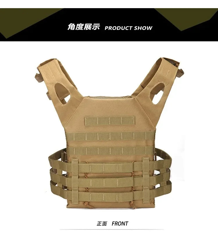 Nylon Tactical Vest Body Armor Hunting Carrier Airsoft Accessories Combat MOLLE Camo Vests