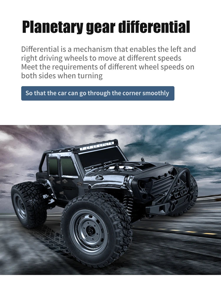 1:16 70KM/H Or 50KM/H 4WD RC Car With LED Remote Control Cars High Speed Drift Monster 4x4 Truck for Kids vs Wltoys 144001 Toys