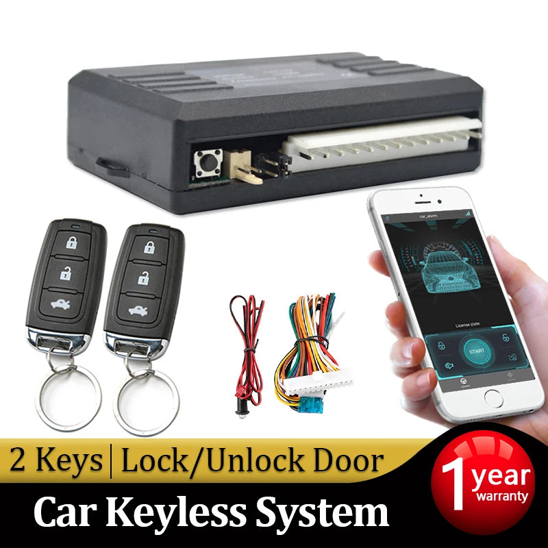 Universal Car Door Lock Trunk Release Keyless Entry System Central Locking Kit Remote Control Car Accessories With Bluetooth