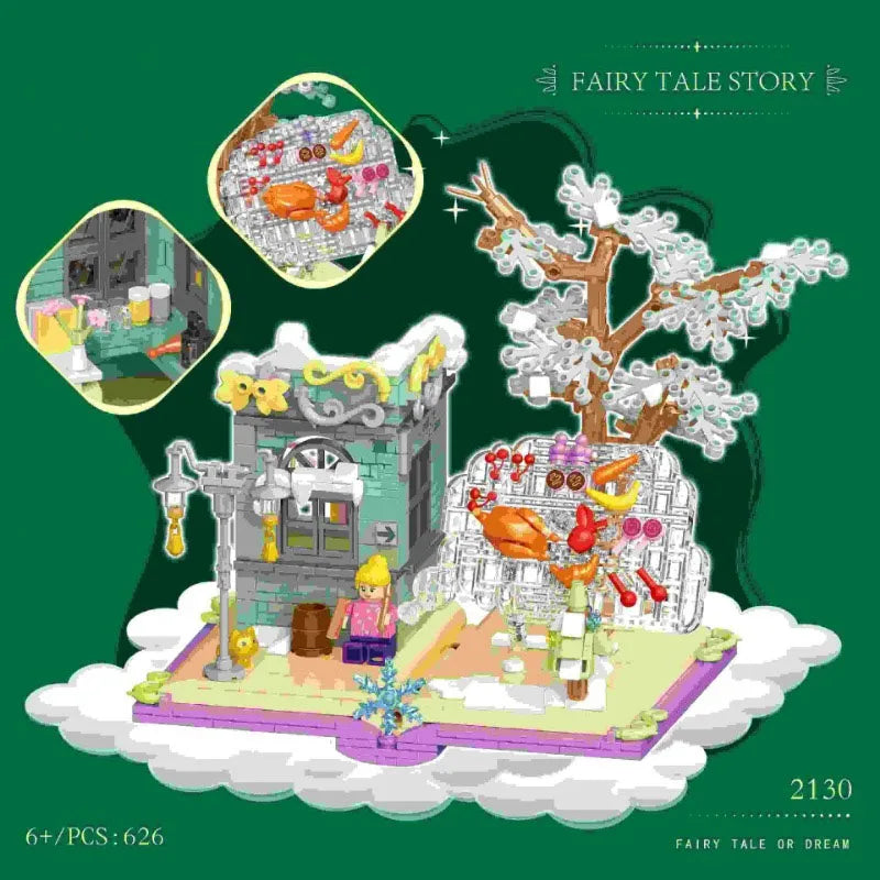 Mini Particle Assembly Building Blocks Fairy Tale Story Book Series DIY Toy Ornament Assembled Boys Girls Kids Birthday Gift