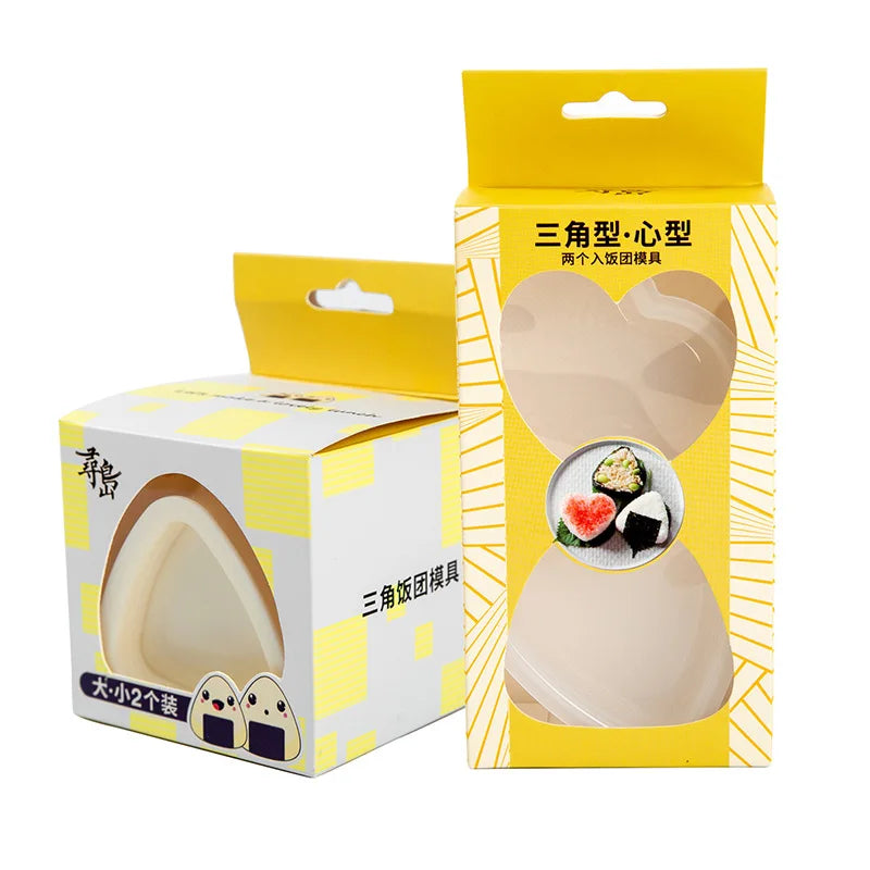 1/2Pcs Triangular Plastic Sushi Mold Onigiri Rice Ball Food Press Maker Japanese Bento Baby Rice Ball Molds Kitchen Accessories